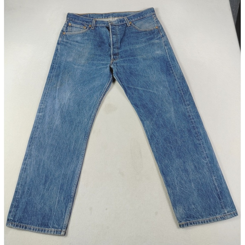 Vintage Levis 501 Jeans‎ Mens 38 Blue Straight Regular Denim Button Fly Y2K 2001